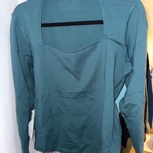 Teal Long Sleeve Women's Shirt bodysuit